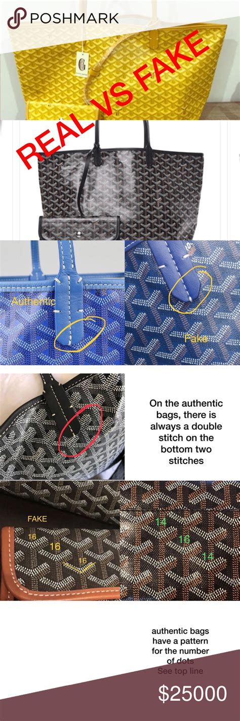 goyard tote authentic vs fake|how to authenticate goyard.